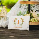 Sac de Maquillage Personnalisé avec Fleur de Naissance et Nom Cadeau pour Femme