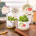 Gepersonaliseerde leraar plantstokken en bloempot voor leraar Waardering Gift