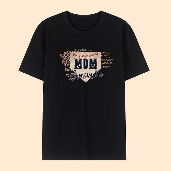 Personlig baseboll med namn Familje-T-shirt för amerikanska självständighetsdagen 4 juli