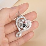 Personalisierte Foto Projektion Baby Feet Herz Halskette mit Namen