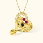 Personalisierte Foto Projektion Baby Feet Herz Halskette mit Namen