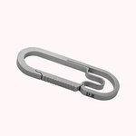 Anneau Porte-clés en Titane Personnalisé avec Gravure Accessoire Ultraléger Cadeau Fête des Pères pour Homme Amateur d'Alpinisme
