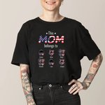 Personlig Denna mamma tillhör dessa barn T-Shirt Gåvor till amerikanska självständighetsdagen 4 juli