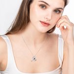 Personalisierte Foto Projektion Baby Feet Herz Halskette mit Namen