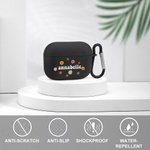 Cover personalizzata vintage Smile Daisy Flower Boho Hippie per AirPods Pro con portachiavi