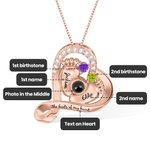 Personalisierte Foto Projektion Baby Feet Herz Halskette mit Namen