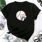 Personalised Baseball Softball Number Unisex T-shirt