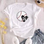 Personalised Baseball Softball Number Unisex T-shirt