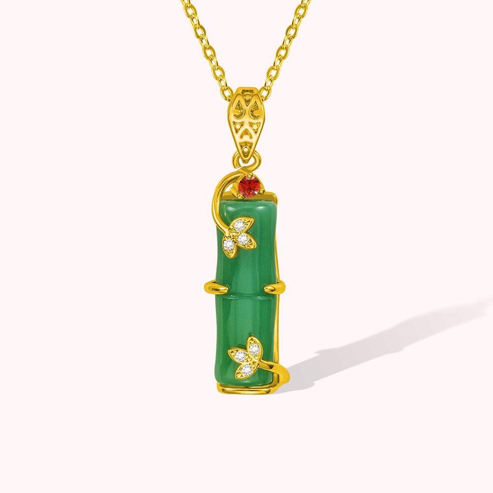 Personalisierte natürliche Jade Anhänger Charme Halskette mit Geburtsstein