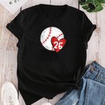 Personalised Baseball Softball Number Unisex T-shirt