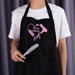 Personalized Hairstylist Pocket Apron with Embroidered Heart Salon Barber Shop Accessory Gift for Stylist Hairdressing Enthusiast