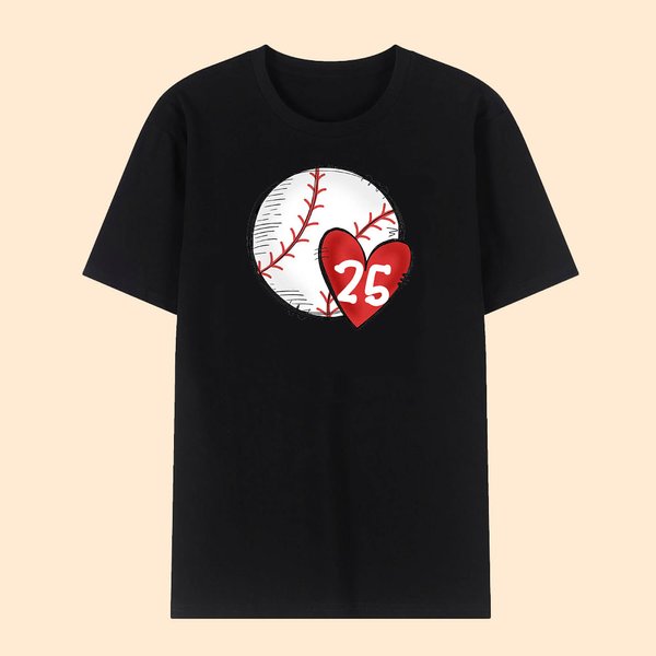 Personalised Baseball Softball Number Unisex T-shirt