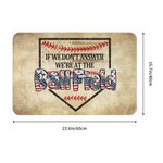 Gepersonaliseerde Baseball Welkom Flanellen Deurmat voor 4 juli
