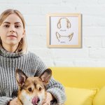 Cadre photo personnalisé avec nom de l'animal