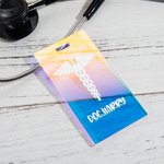 Badge d'identification personnalisé pour échographes avec enrouleur fleuri pour le personnel médical