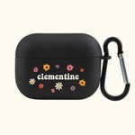 Cover personalizzata vintage Smile Daisy Flower Boho Hippie per AirPods Pro con portachiavi