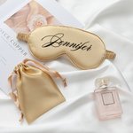 Masque oculaire personnalisé avec pochette pour l'enterrement de vie de jeune fille Cadeau de mariage pour elle