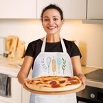 Personalised Linen Kitchen Apron with Pocket