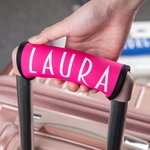 Étiquette pour Poignée Bagage Accessoires de Voyage en Avion Personnalisée avec Nom en Impression ou broderie