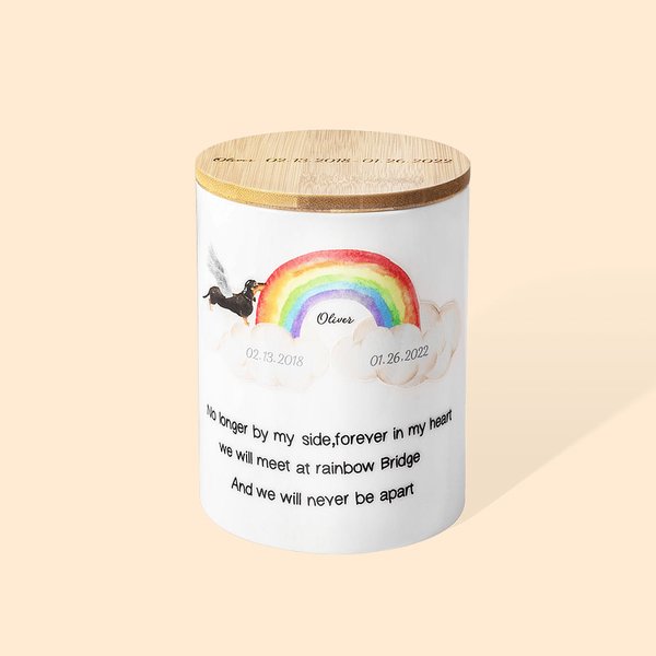Urna personalizzata per animali domestici Rainbow Bridge