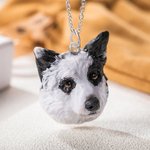 Gepersonaliseerde Handgemaakt Klei Huisdier Portret Sleutelhanger Oorbellen Ketting Magnetische Koelkaststickers Cadeau voor Huisdierliefhebbers