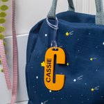 Étiquette Acrylique Personnalisée avec Nom Évidé Accessoire de Sac à Dos Cadeau Anniversaire Rentrée Scolaire pour Enfant