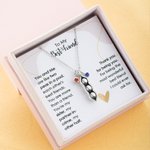 Personalised Pea Pod and Birthstone Necklace Gift for Best Friend