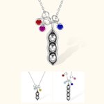 Personalised Pea Pod and Birthstone Necklace Gift for Best Friend