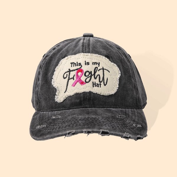 Gorra de béisbol personalizada con lazo rosa para la lucha contra el cáncer de mama