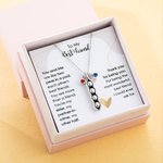 Personalised Pea Pod and Birthstone Necklace Gift for Best Friend