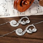 Collier d'Infini Argent Personnalisé avec Nom Collier en Forme de Violon Cadeau d'Anniversaire Noël pour Elle