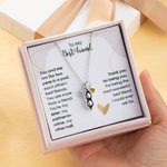 Personalised Pea Pod and Birthstone Necklace Gift for Best Friend