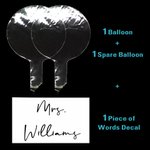 Personalized Clear Balloons With Name Decal and Tassel Decorations for Wedding