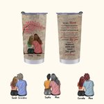 Gobelet Personnalisé avec Image Maman et Fille Gobelet en Acier Inoxydable de Qualité Alimentaire Cadeau Anniversaire Fête pour Maman