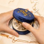 Spersonalizowane aksamitne etui na biżuterię Starry Night Constellation