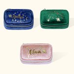 Spersonalizowane aksamitne etui na biżuterię Starry Night Constellation