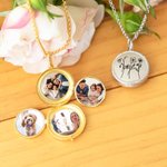 Collar Portafotos Personalizado con Mes de Nacimiento Regalos Florales para Ella