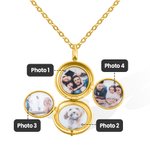 Collar Portafotos Personalizado con Mes de Nacimiento Regalos Florales para Ella