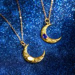 Collier Personnalisé avec Pierre Fine de Naissance ou Opale Cadeau Anniversaire Fête pour Femme Fille
