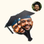 Eventail personnalisé pour photo de face avec bonnet de célibataire Lot de 2 accessoires de photographie pour la promotion 2025 Cadeau de fin d'études