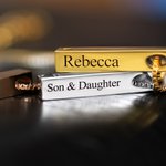 Personalized Vertical Bar Photo Projection Memorial Necklace in 100 Languages for Him Her Gift