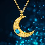 Collier Personnalisé avec Pierre Fine de Naissance ou Opale Cadeau Anniversaire Fête pour Femme Fille