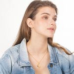 Collier Personnalisé avec Pierre Fine de Naissance ou Opale Cadeau Anniversaire Fête pour Femme Fille