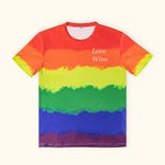 Gepersonaliseerd Regenboog T-shirt Love Wins Cadeau voor hem of haar