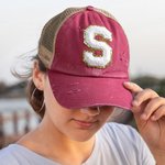 Chapeau Personnalisé avec Lettre Cadeau Anniversaire Été pour Famille Ami