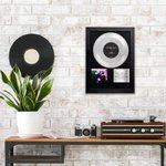 Personlig vinylskivram med text och foto Heminredning Bröllopsdag Minnesgåva för par