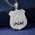 Gepersonaliseerde politie badge roestvrij staal ketting Gift voor politieagenten