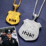Gepersonaliseerde politie badge roestvrij staal ketting Gift voor politieagenten