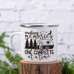 Personalised Camping Enamel Mug Making Memories One Campsite At a Time