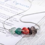 Pendentif en Cristal Personnalisé Chaîne en Argent Zodiaque Cadeau Anniversaire Saint-Valentin pour Femme
